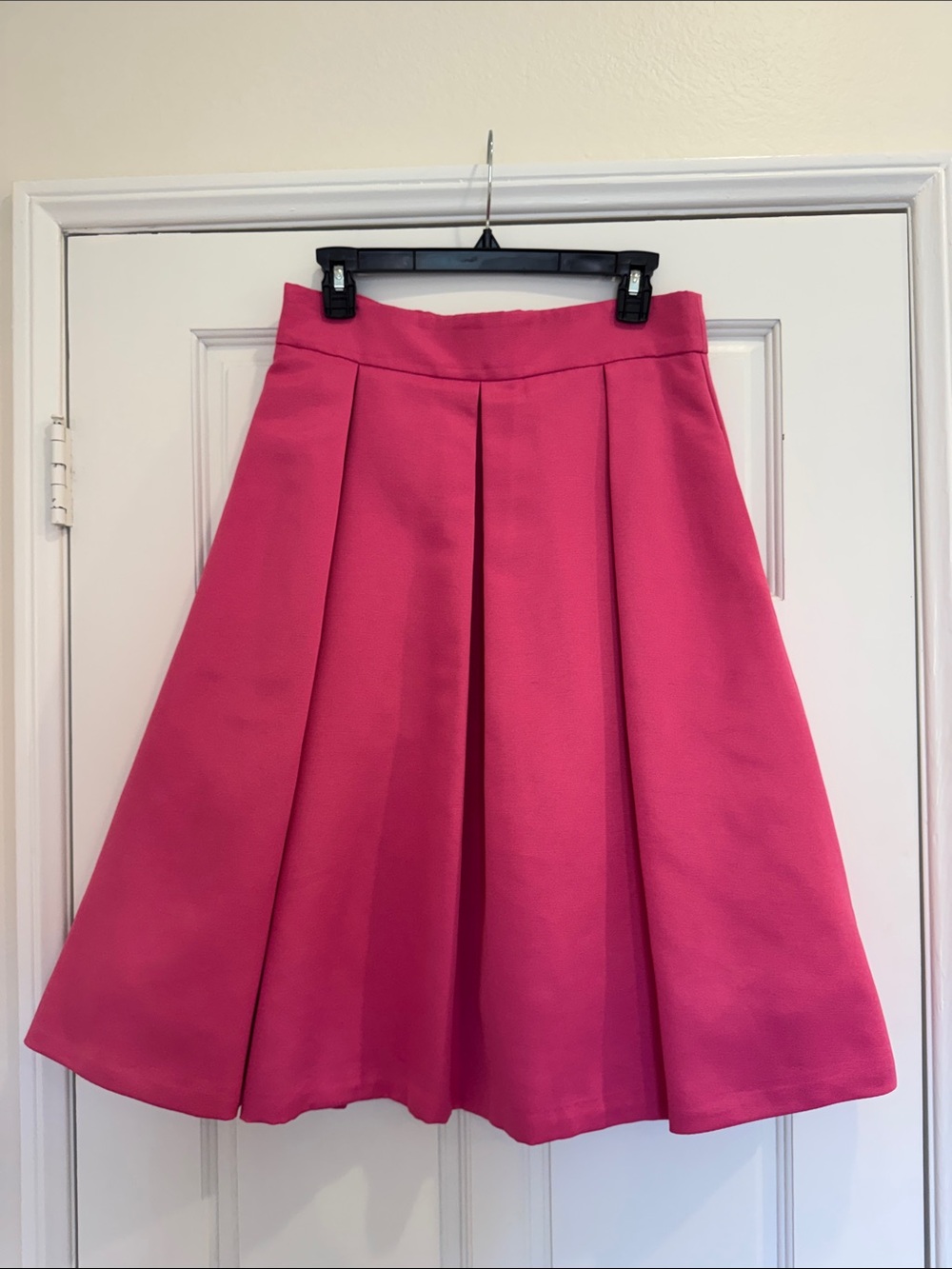 Eliza J Hot Pink Pleated A-Line Pockets Skirt